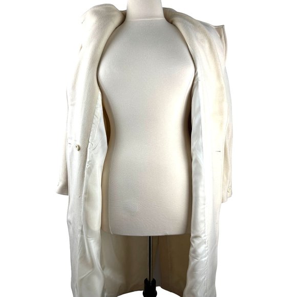 Ted Lapidus 100% Wool Coat in Cream, Women's Size 8 US - Picture 11 of 16